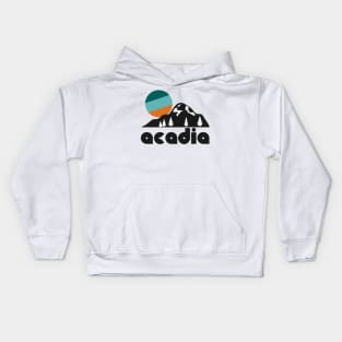 Retro Acadia ))(( Tourist Souvenir National Park Design Kids Hoodie